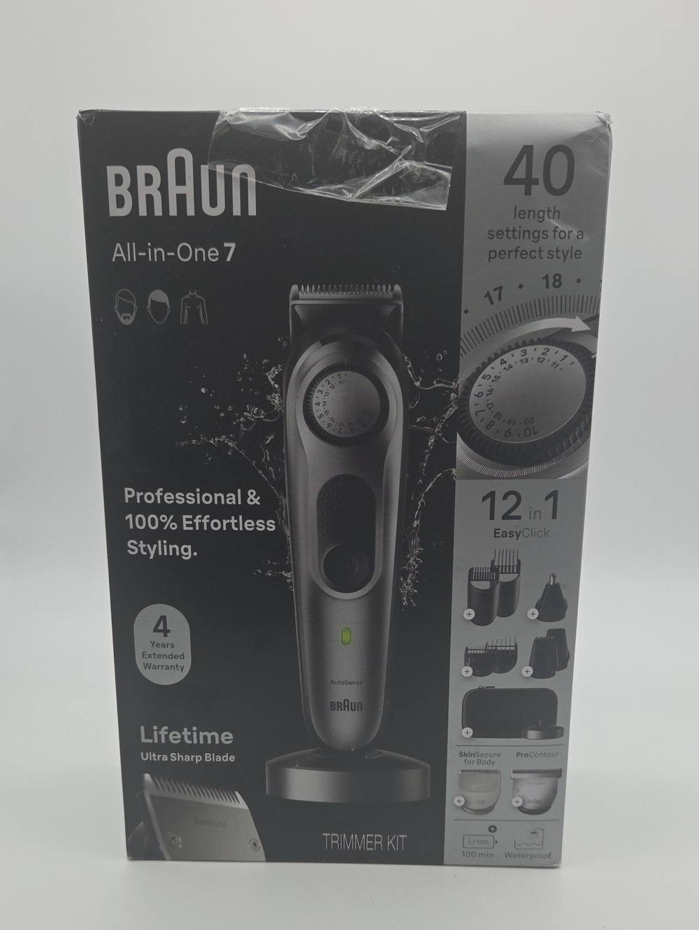 Braun All-in-One 7 Trimmer Kit — Black & Silver